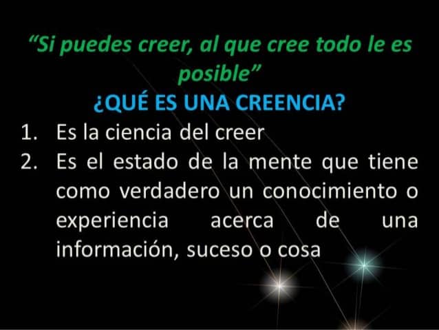 Qué es una creencia